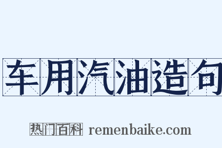车用汽油造句是什么意思的图片